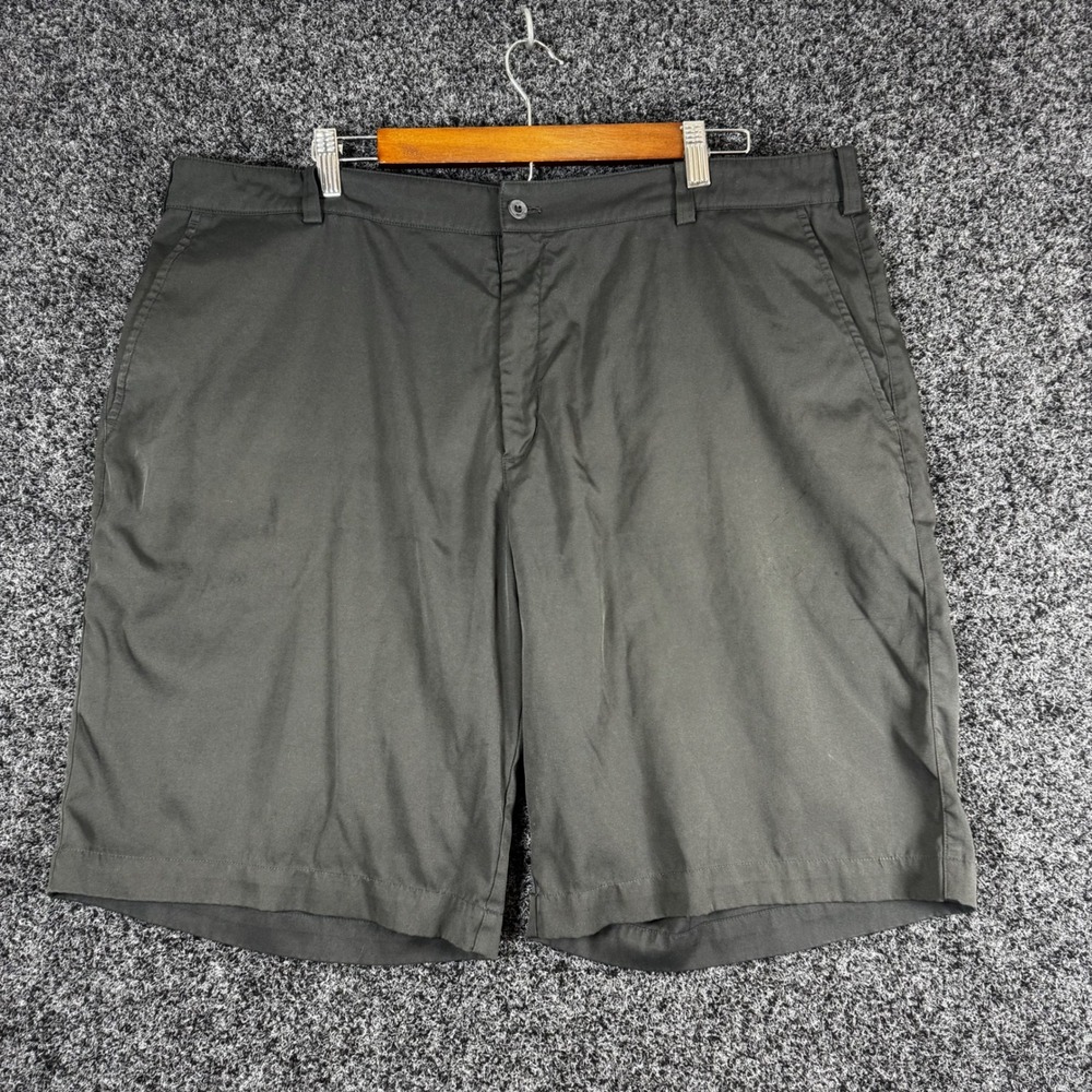 Nike Golf Shorts Mens 40 Black Flat Front Performance Athletic Casual Swoosh